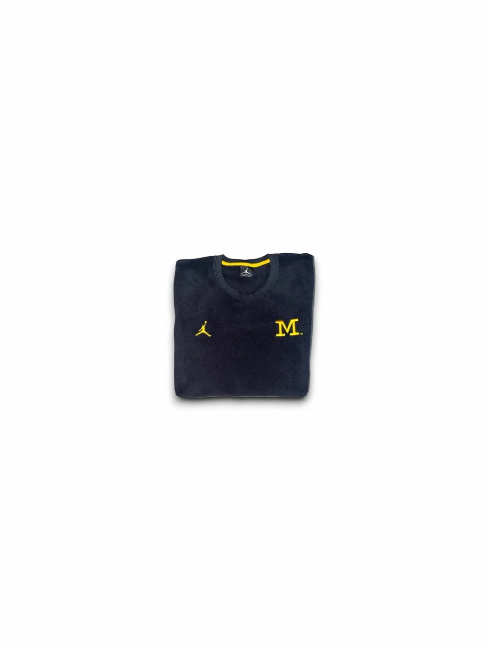 Michigan Wolverines NCAA air Jordan jump man crewneck sweatshirt navy medium